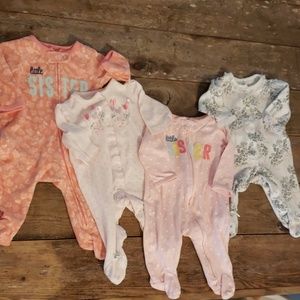Bundle of 4 baby girl onesies